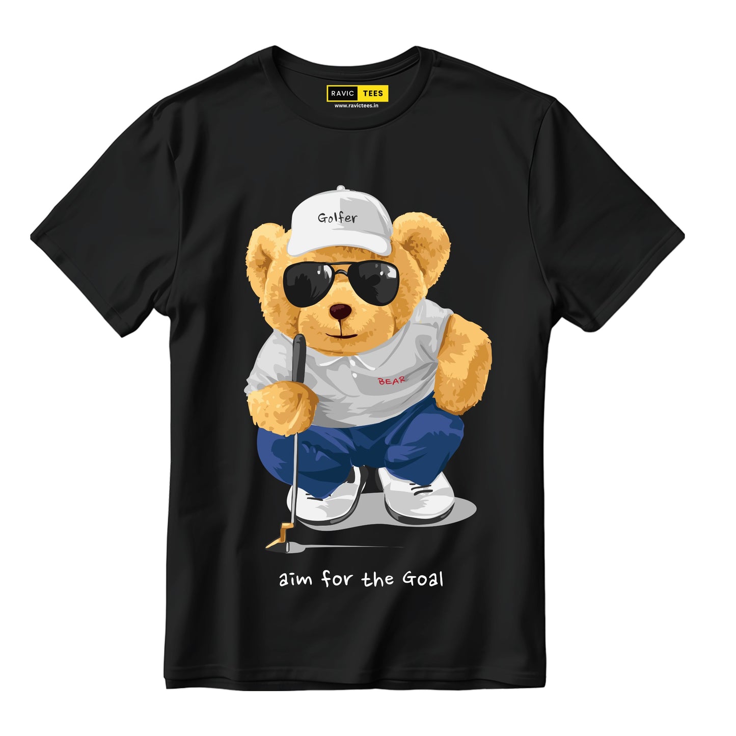 Teddy "Golfer Aim For The Goal"  T-Shirt